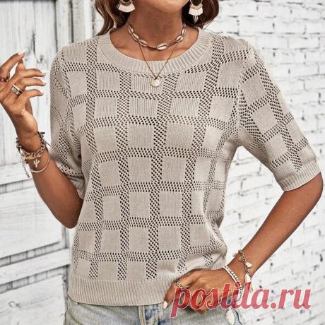 Одновременно и элегантный, и спортивный джемпер на лето