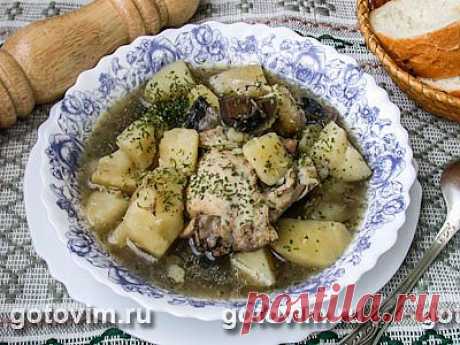 Тушеная курица с грибами и овощами. Фото-рецепт / Готовим.РУ