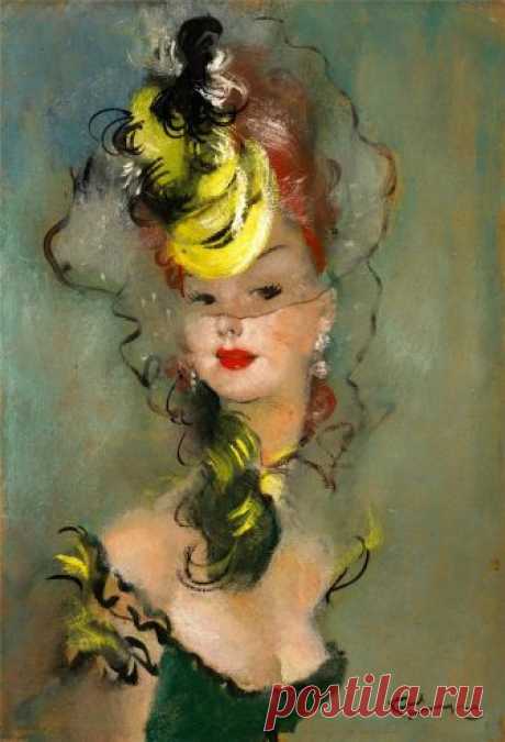 Француженка...Jean-Gabriel Domergue (1889—1962)