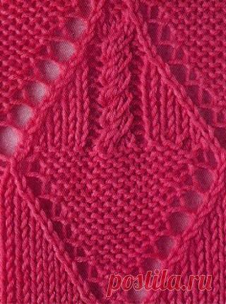 Схемы узоров - Ажурный узор с косами