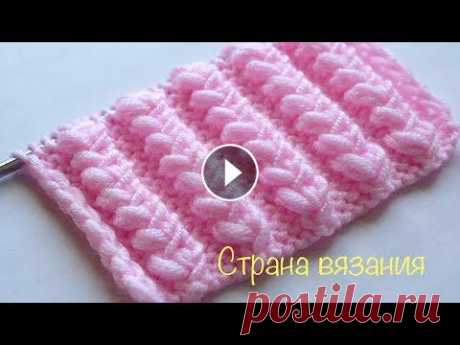 Узоры спицами. Объемный (пышный) колос. Pattern: Volumetric lush spike Объемный, рельефный узор «Пышный колос» может использоваться как самостоятельный узор или в качестве отделки. Раппорт узора 4 петли и 2 ряда. Для обра...