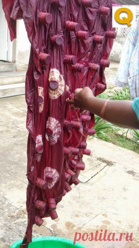Shibori Technique - I bet you could use it for yarn or roving really easily too! | The Craft | Сибори, Красители и Тай-дай