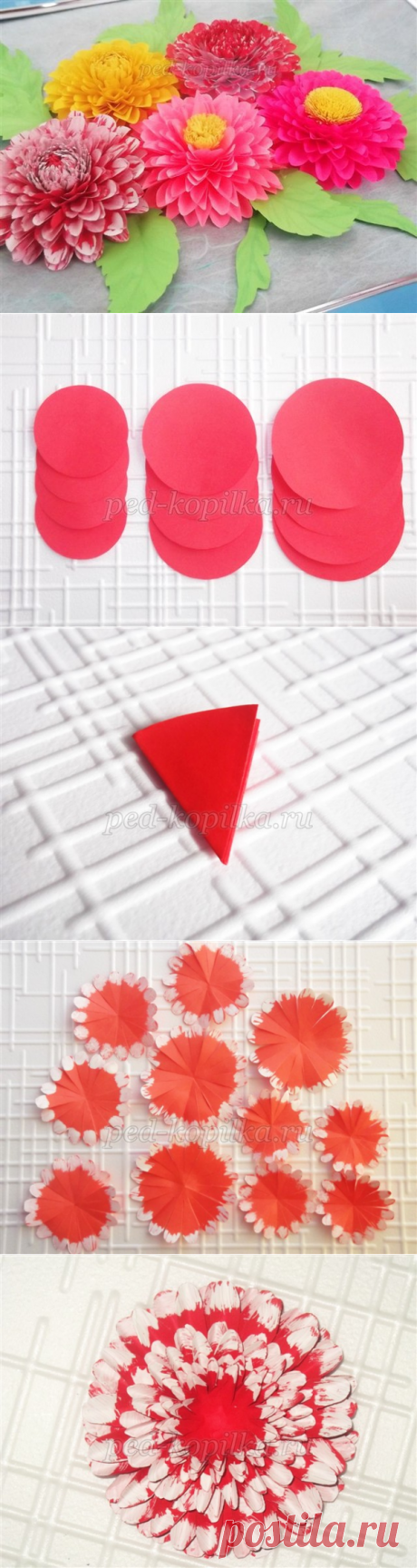 Георгины из бумаги своими руками — Сделай сам, идеи для творчества - DIY Ideas