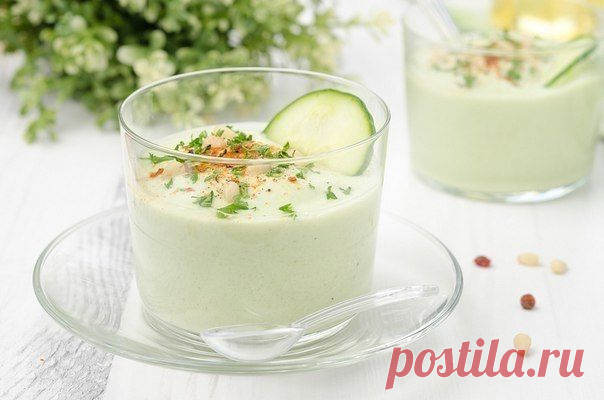 Проще простого! Холодный суп из огурца и авокадо — Вкусные рецепты