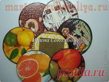 Подставки под чашки из CD-дисков