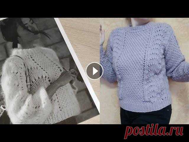 Попетельный МК по вязанию Джемпера из толстой пряжи "Светлый ковыль" #джемпер #вязание спицами #вяжут не только бабушки...