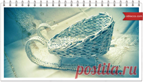 Как сплести санки из газетных трубочек, видео мастер класс | oblacco