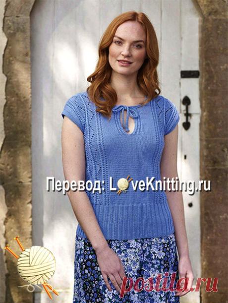 Голубой пуловер Felicity | ВЯЗАНИЕ - LoveKnitting.ru | Яндекс Дзен
