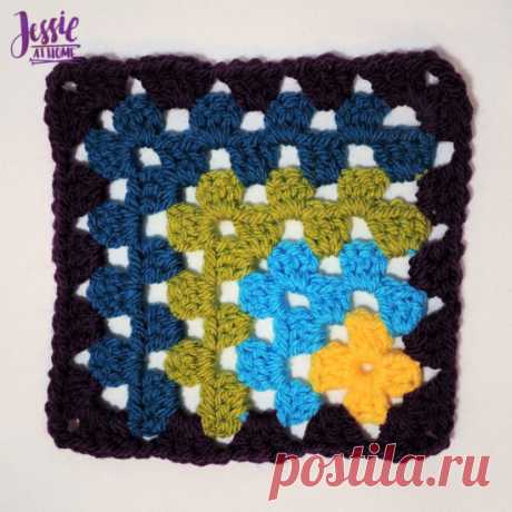 Off Set Granny Square with thin or thick border - You've Got Options CAL