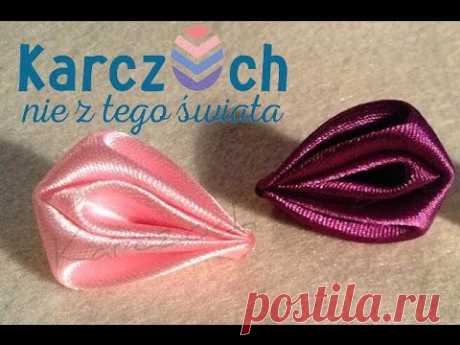 Podwójny płatek - kanzashi #1