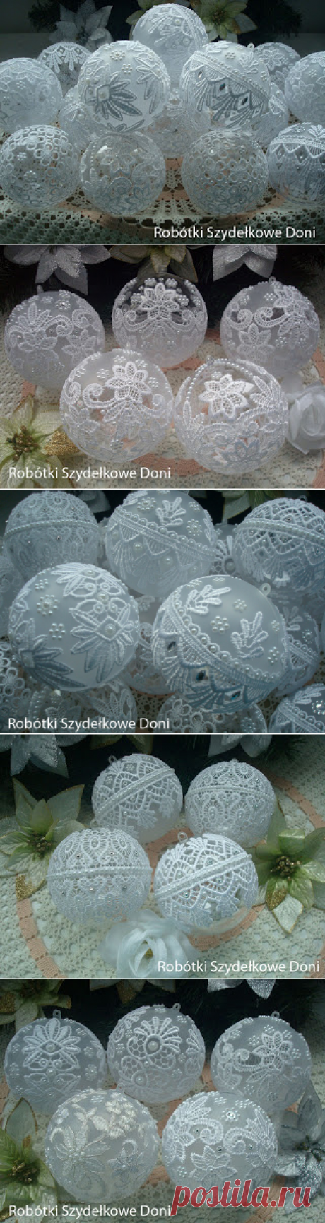 ROBÓTKI SZYDEŁKOWE DONI: Koronkowe bombki, bombeczki