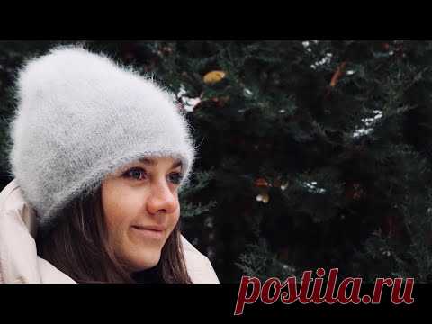 ПРОСТАЯ ШАПКА СПИЦАМИ на ЛЮБОЙ РАЗМЕР с КРАСИВОЙ МАКУШКОЙ