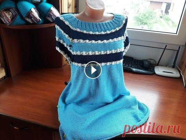 Платье (туника) цветочным узором (спицами). Часть 4. Я в соцсетях: Страна Мам ВКонтакте Группа "Вязание" в ВК Инстаграм "Денежный сундучок" для развития канала. Буду благодарна за люб...