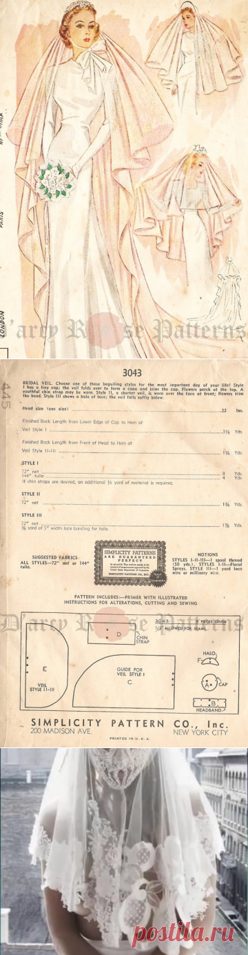 Свадебная фата 1930 года / Выкройки ретро / ВТОРАЯ УЛИЦА