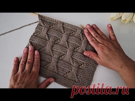 Gösterişli iki şiş kolay model ✅️ #örgü #yelekmodelleri #bebek #hırka #knitting #crochet #diy