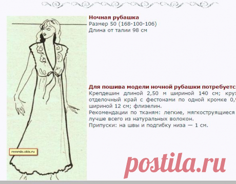 Ночная рубашка Вязание и рукоделие. Мода . Обзор журналов по вязанию. ХХ век