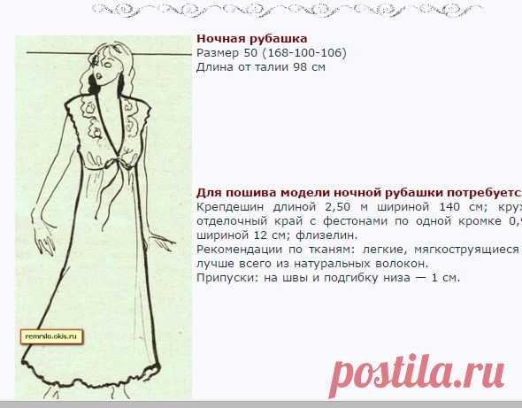 Ночная рубашка Вязание и рукоделие. Мода . Обзор журналов по вязанию. ХХ век