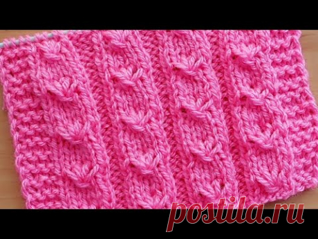 Просто и👍 красиво. Узор спицами для свитера, жилета, туники .
