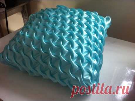 Canadian smocking in a  fabric for cushion easy steps.DIY
