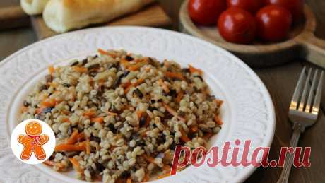 Русский Плов Постный с Грибами и Перловкой