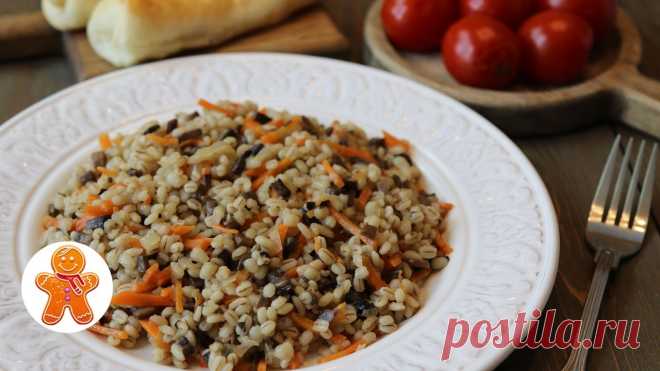 Русский Плов Постный с Грибами и Перловкой
