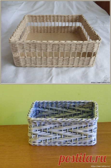 Плетение из газет. Оплетаем коробку.