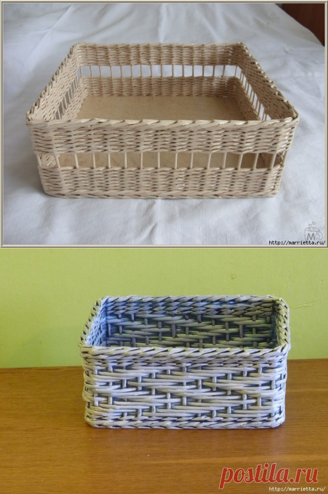 Плетение из газет. Оплетаем коробку.