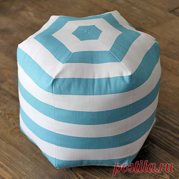 how to make a hexagon DIY floor pouf A step by step tutorial to make your own DIY floor pouf. The popular hexagon style pouf can be made in under an hour with basic sewing skills.