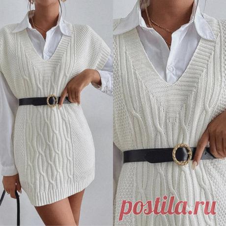 7 безрукавок спицами, которые можно связать самостоятельно. Идеи для весеннего сезона | Вяжем вместе! | Дзен