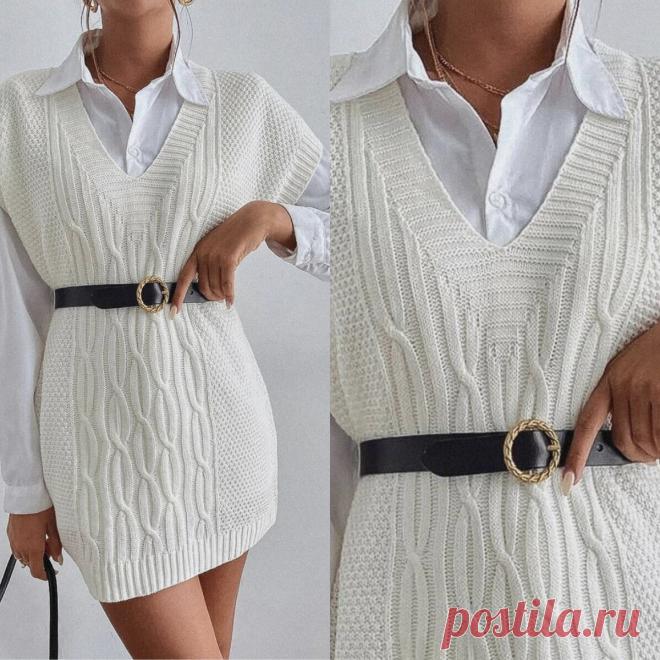 7 безрукавок спицами, которые можно связать самостоятельно. Идеи для весеннего сезона | Вяжем вместе! | Дзен