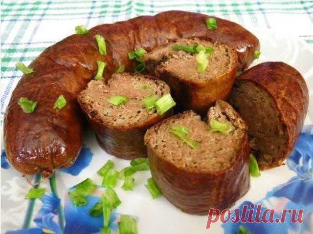 Домашняя печеночная колбаса | Просто и вкусно