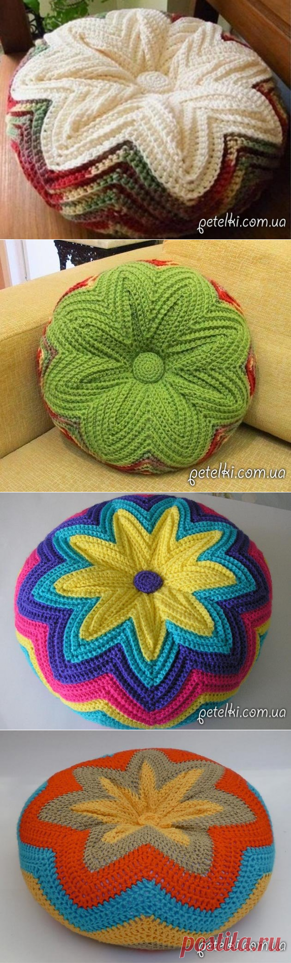 Декоративная подушка крючком. Мастер-класс - Nebka.Ru