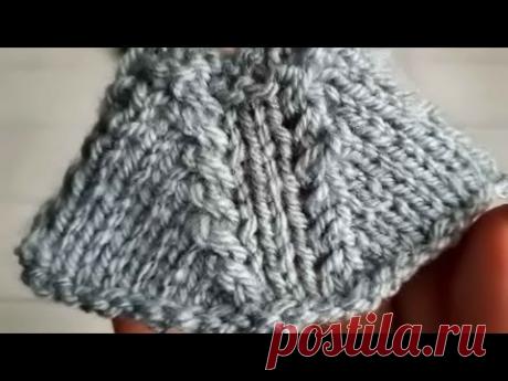 Красивая регланная линия из двух петель / Регланная линия спицами - YouTube