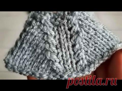 Красивая регланная линия из двух петель / Регланная линия спицами - YouTube
