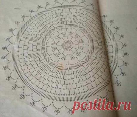 Скатерти из мотивов крючком – схемы и видео