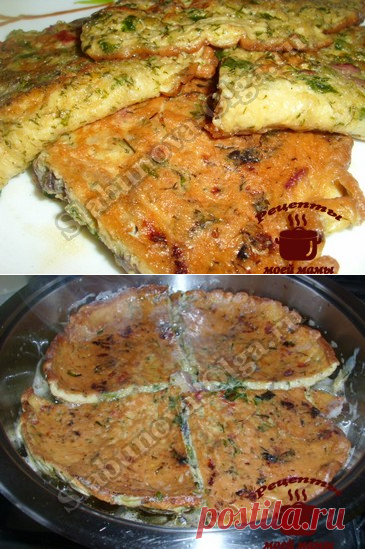 Омлет с ветчиной. Рецепт. Фото