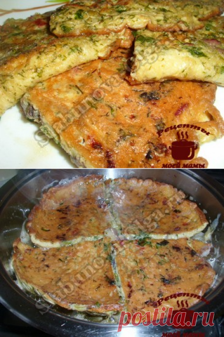 Омлет с ветчиной. Рецепт. Фото