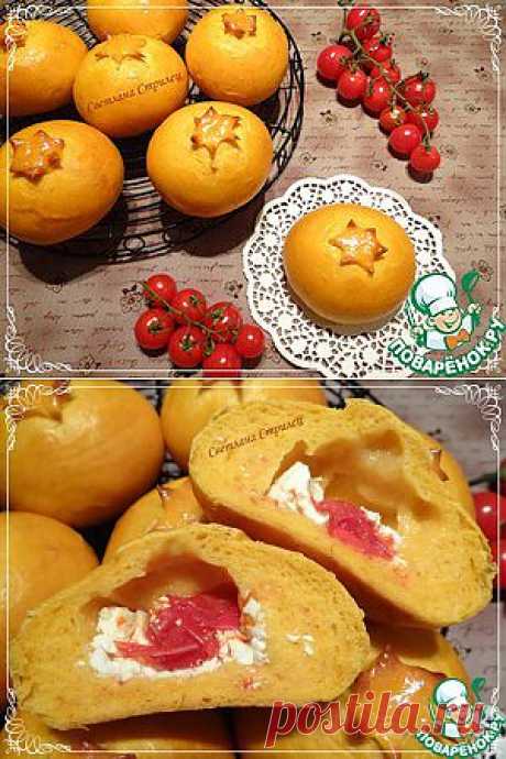 Томатный хлеб с брынзой и томатами черри - кулинарный рецепт