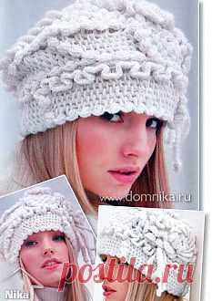 Шапки, береты » Вязание крючком и спицами схемы и модели