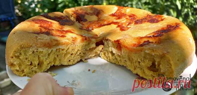 Дачный пирог из овсяных хлопьев с яблоками в мультиварке - Домовёнок-Арт