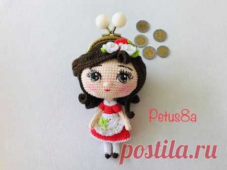 Borda ojos y coloca el pelo muñeca monedero última parte amigurumis by Petus