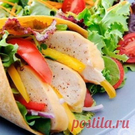 Домашняя шаурма с курицей
