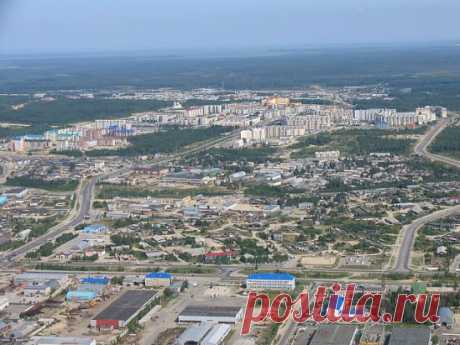 Нягань с высоты птичьего полета.