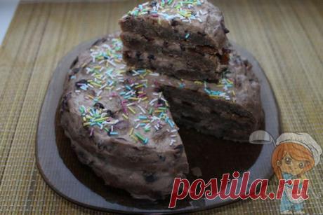 Нежный торт без сахара и без муки для семейного чаепития