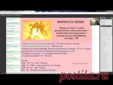 Мастер-класс Елены Борисовой. &quot;Как самостоятельно справиться с просрочками по кредитам&quot;
