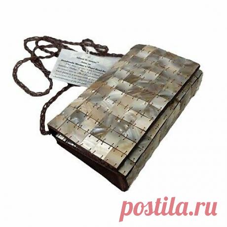 Mother of Pearl Purse Island Treasures Jamaica Handmade Clutch or Shoulder Bag  | eBay Handmade in Jamaica. Use as a clutch or as a shoulder bag with the attached braided bead strap. Mother-Of-Pearl Purse. Closes with magnetic snap. One interior slip pocket.
