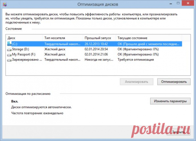 Дефрагментация диска в Windows 7 и 8 | Review-Software.ru