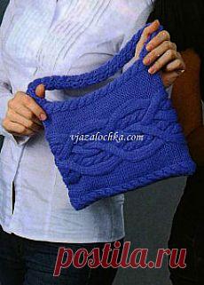 Вязаные сумки и аксессуары спицами