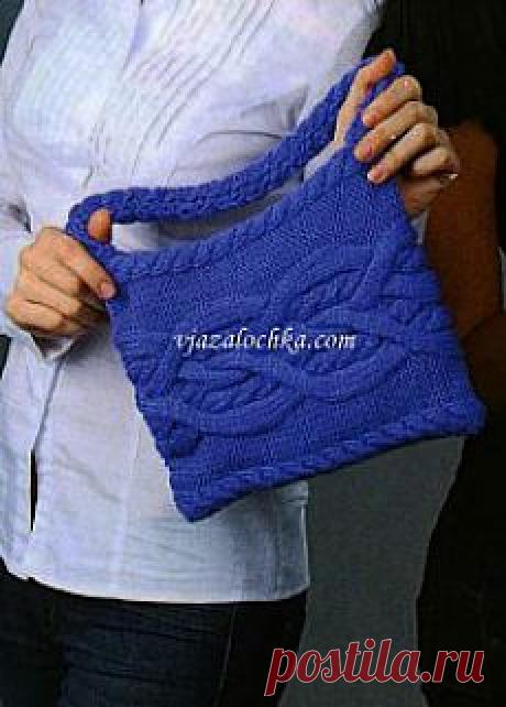 Вязаные сумки и аксессуары спицами