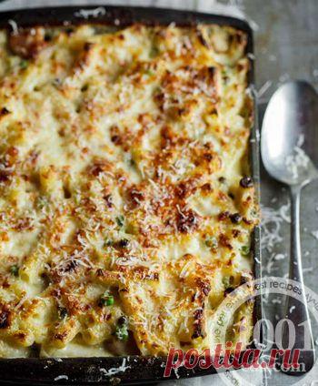 Рецепт макарон в духовке с ветчиной и сыром - Макароны . 1001 ЕДА вкусные рецепты с !